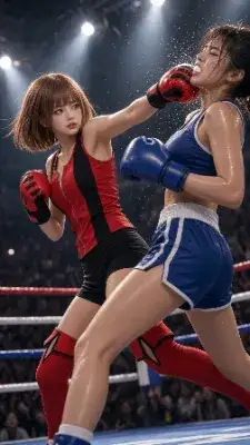 紅と青の決着の一撃