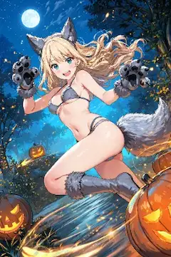 ハロウィンビキニ狼女さん
