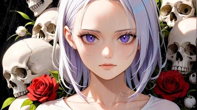 白薔薇の庭と髑髏の微笑