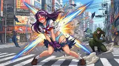 ハイデルンに背後からクロスカッターされて服がビリビリに破れるアテナ