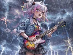雷雨のライブ
