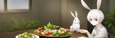 うさぎinサラダ