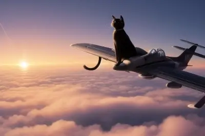 黒猫と飛行機、空を飛ぶ　おまけ