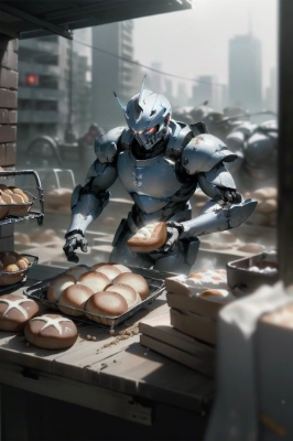 近未来パン職人ロボ