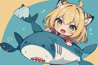 トラ vs サメ