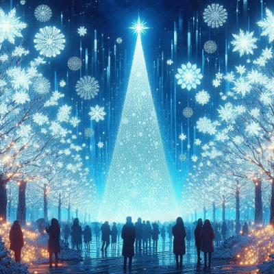 blue light Christmas