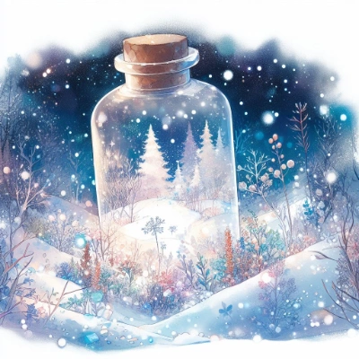 冬景色の瓶