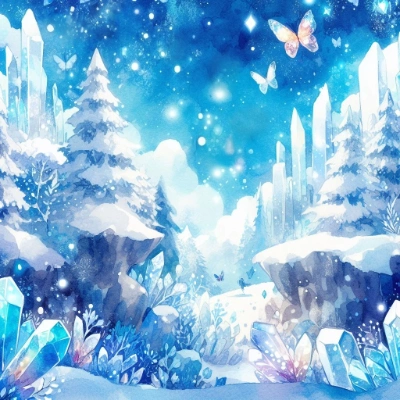 雪と水晶の森