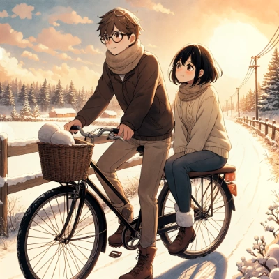 田中先生と桜子さん・自転車でお出掛け