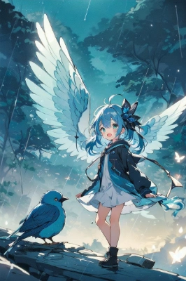 雨降る森の青い鳥(藍羽-Aiha-)