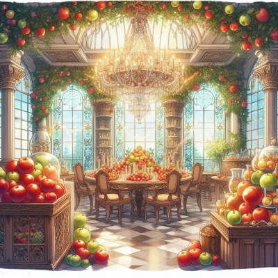 りんご飾りの部屋