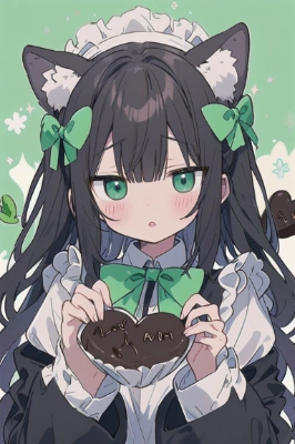 チョコレートとミント猫