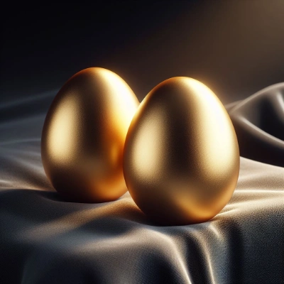 二つ並んだ金の卵