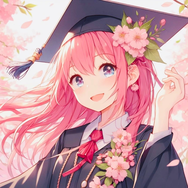 桜の卒業式