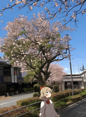 桜の花が咲いてるなー