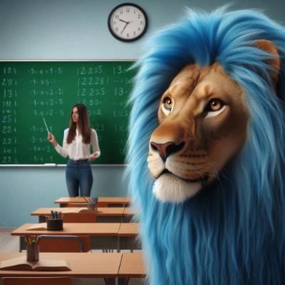 ライオンと学校