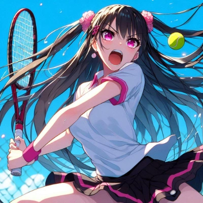 テニスをするうちの子★その1(18枚)